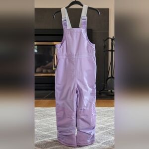 Kids Lavender Snow Bib Pants - Lightweight Outdoor Bottoms